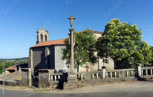 Iglesia Románica de San Miguel de Goiás (siglo XII). Lalín, Pontevedra, España. photo