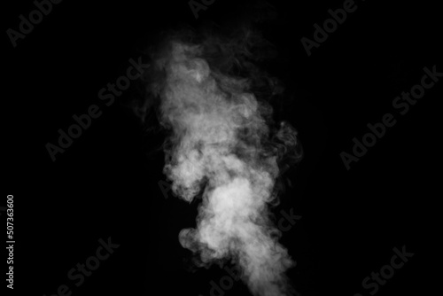 Smoke movement on a black background, smoke background, abstract smoke on a black background. Abstract background fog or smog, design element, layout for collages.