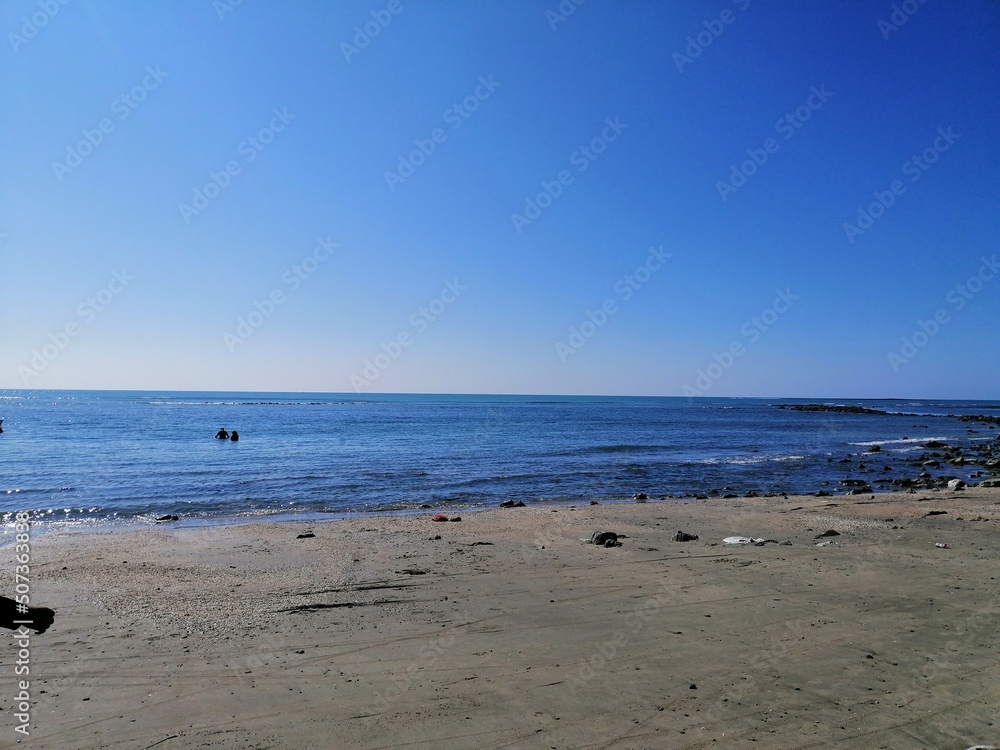 beach in the morning