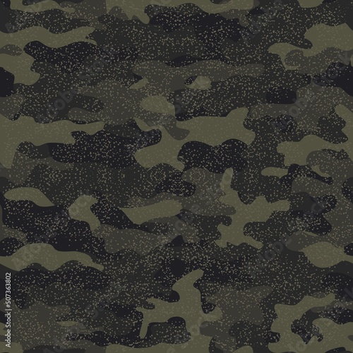 Military camouflage seamless forest pattern, vector seamless texture, army background. Disguise. Ornament