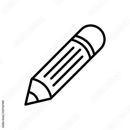 OŁÓWEK SYMBOL IKON, ołówek z gumką