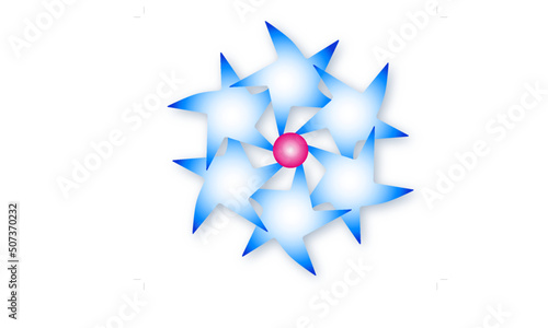 Gwiazdki tworzące grupę ułożonych gwiazdek wokół czerwonego gradienu 