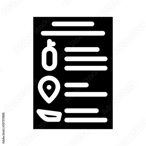 price diving school glyph icon vector. price diving school sign. isolated contour symbol black illustration