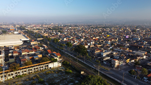 Aerial drone photos of the central region of itaim paulista east of são paulo