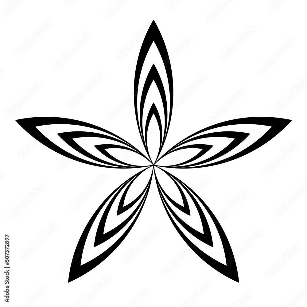 Fototapeta premium Abstract shapes on white background. Illustration.