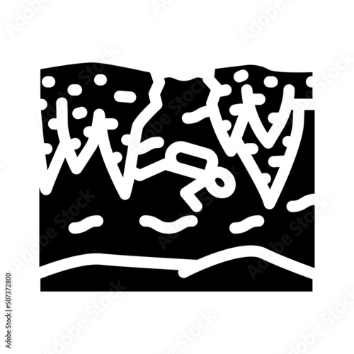 winter diving glyph icon vector. winter diving sign. isolated contour symbol black illustration