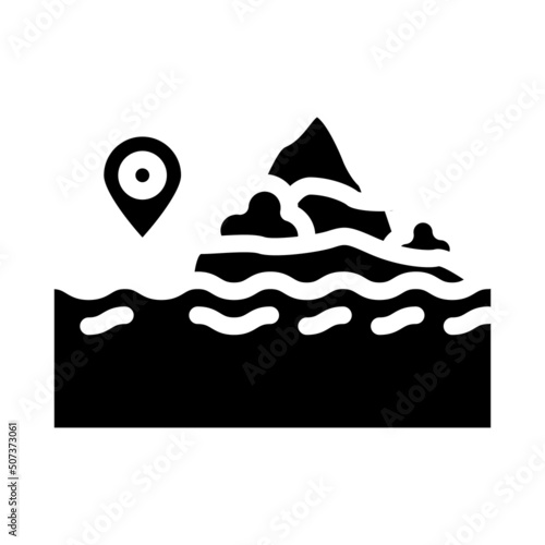 diving tours glyph icon vector. diving tours sign. isolated contour symbol black illustration