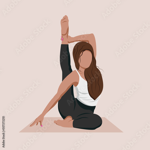 Gymnastic girl faceless 