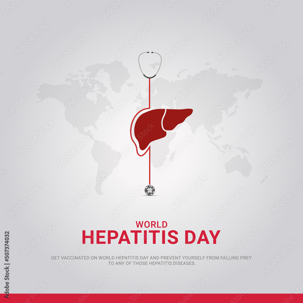 World Hepatitis Day, Creative Design For Social Media. 3D Illustration ...