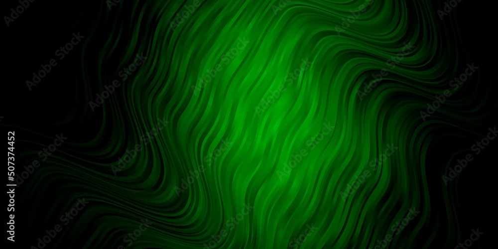 Dark Green vector texture with curves. Dark Green vector texture with curves.