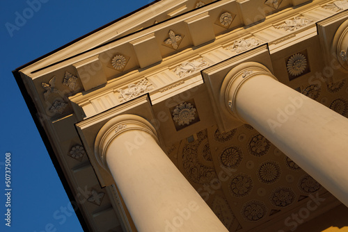 Ceiling of the portico in Vilnius Cathedral, Lithuania, main landmark of Vilnius photo