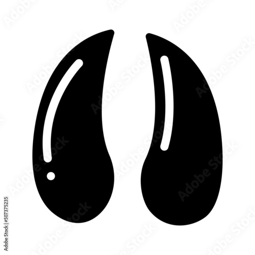 sheep farm animal hoof print glyph icon vector. sheep farm animal hoof print sign. isolated contour symbol black illustration