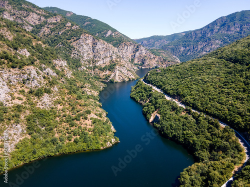 Aerial view of Krichim Reservoir, Bulgaria