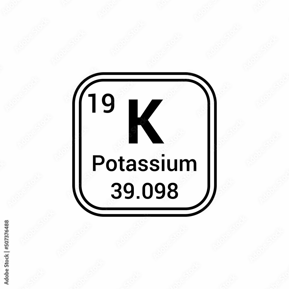 Potassium chemical element periodic table Potassium chemical element periodic table