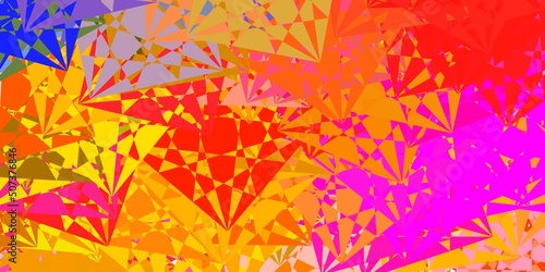 Light Multicolor vector texture with memphis shapes.