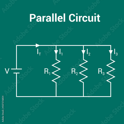three parallel resistors in circuit
