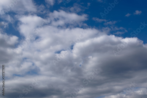 A Beautiful blue sky background with white clouds