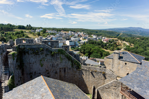 Vista de Castro Caldelas desde lo alto de su castillo. Ourense, Galicia, España. photo