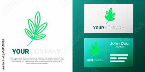 Line Movie trophy icon isolated on white background. Academy award icon. Films and cinema symbol. Colorful outline concept. Vector