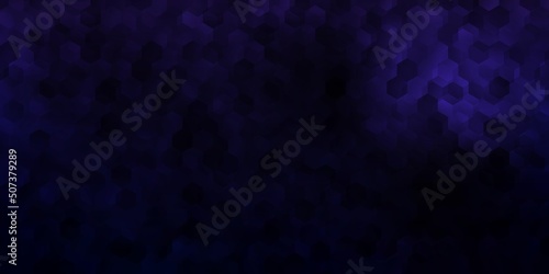 Dark purple vector pattern with hexagons.