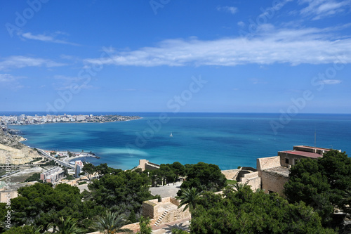 View of Alicante from Santa Barbara Castle, Costa Blanca, Spain