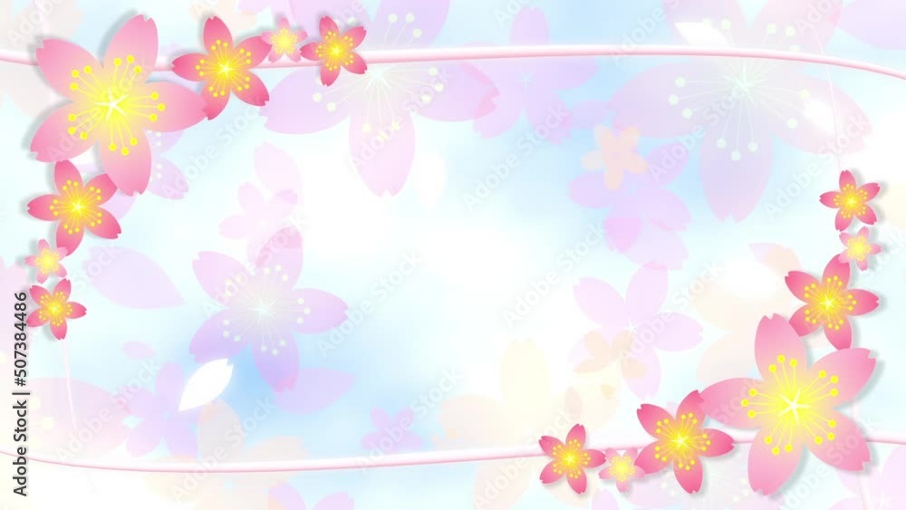Cherry frame loop 2 pattern bright background Cherry frame loop 2 pattern bright background