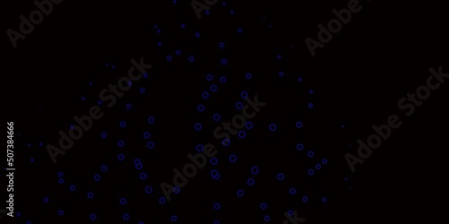 Dark BLUE vector backdrop with circles.