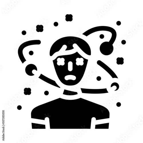 disorientation disease glyph icon vector. disorientation disease sign. isolated contour symbol black illustration
