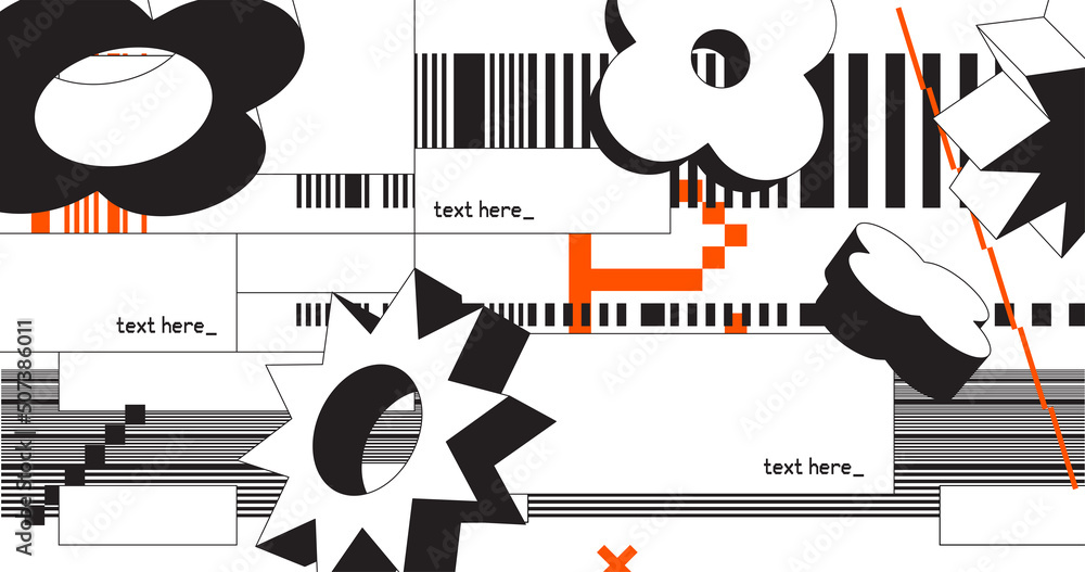 Obraz premium Geometric background for video, social media, site. Modern shapes with place for your inscription. Vector