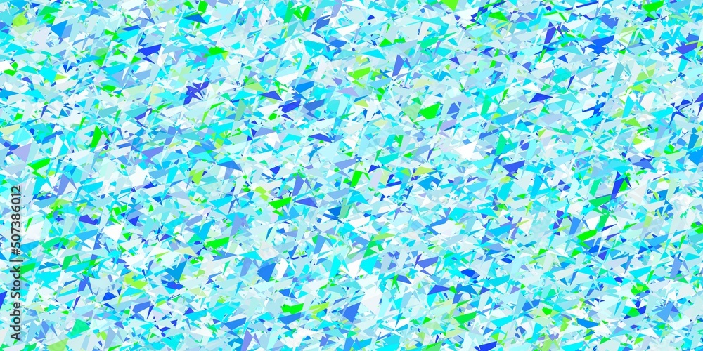 Light blue, green vector texture with random triangles. Light blue, green vector texture with random triangles.