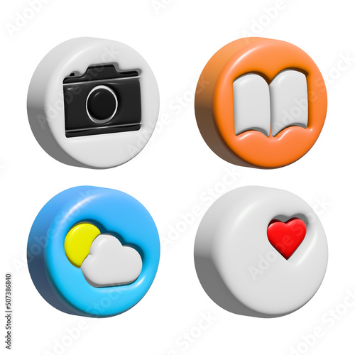 menu icons  3D applications