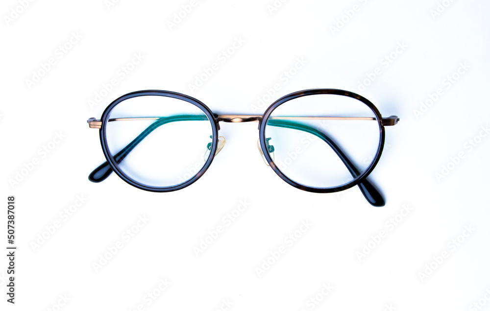 Top view of glasses reading And daily use ,eyeglass,isolated
Top view of glasses reading And daily use ,eyeglass,isolated
