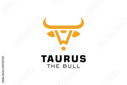 Letter W logo, Bull logo,head bull logo, monogram Logo Design Template Element