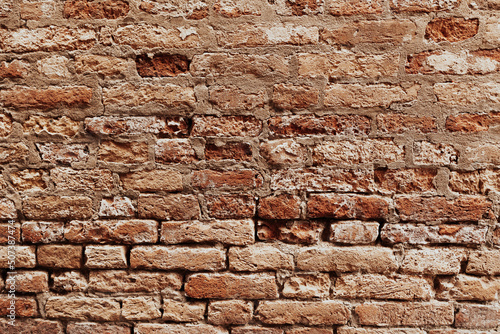 Brick wall structure of an old house