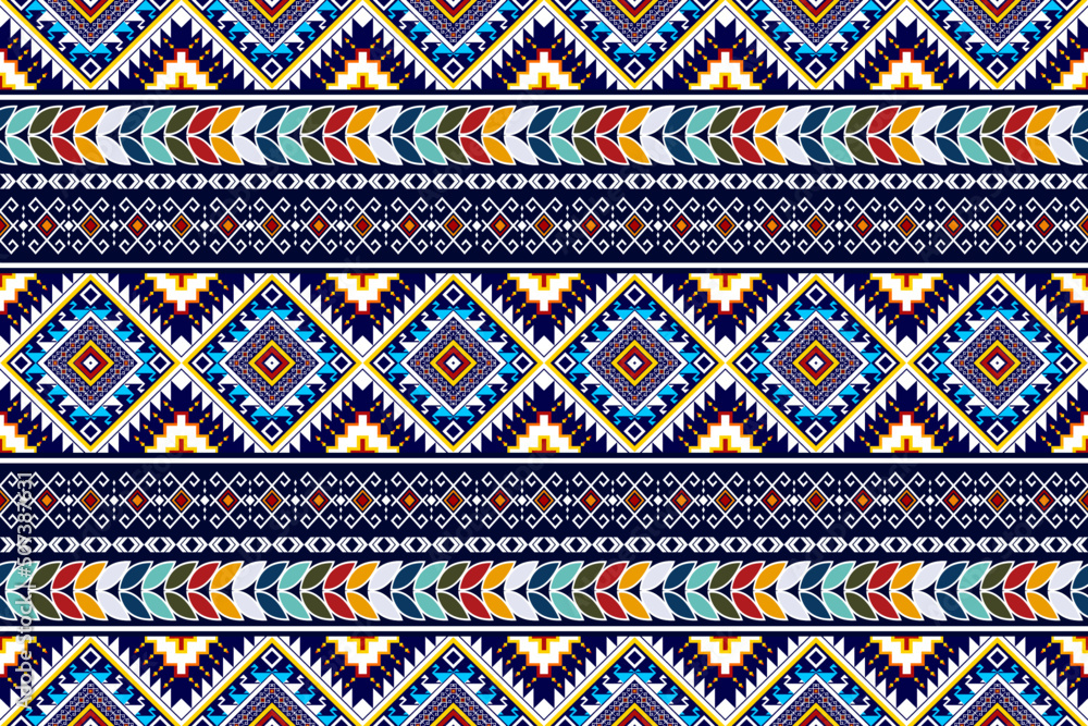 Ikat ethnic textile seamless pattern design. Aztec fabric carpet mandala ornaments textile decorations wallpaper. Textile tribal boho native turkey traditional embroidery vector background Ikat ethnic textile seamless pattern design. Aztec fabric carpet mandala ornaments textile decorations wallpaper. Textile tribal boho native turkey traditional embroidery vector background