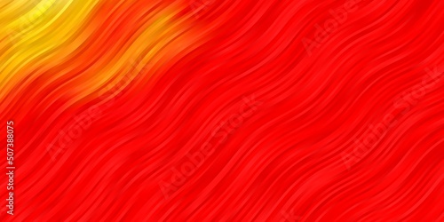 Light Red, Yellow vector background with bows.