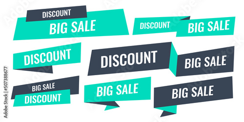 Price tags set. Stickers Labels Tags Ribbons vector