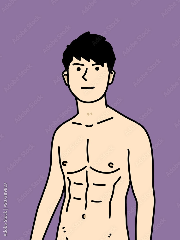 cute man cartoon on purple background cute man cartoon on purple background