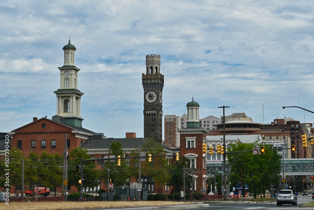 Fototapeta premium Cityscape View of Baltimore Maryland Architecture