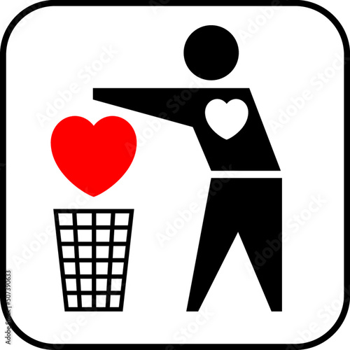 Heartless (conceptual icon). 