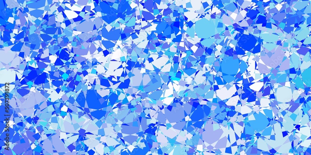 Fototapeta premium Light BLUE vector background with polygonal forms.