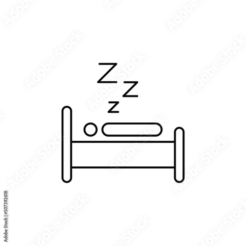 Sleep, Nap, Night Thin Line Icon Vector Illustration Logo Template. Suitable For Many Purposes.