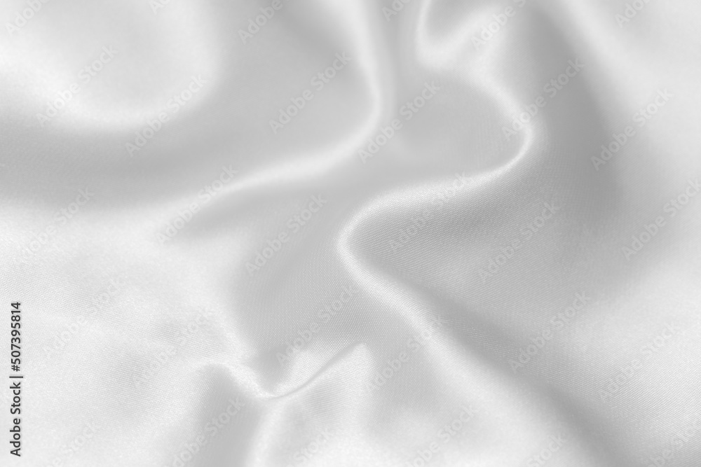 Fototapeta premium White color fabric cloth polyester texture and textile background.