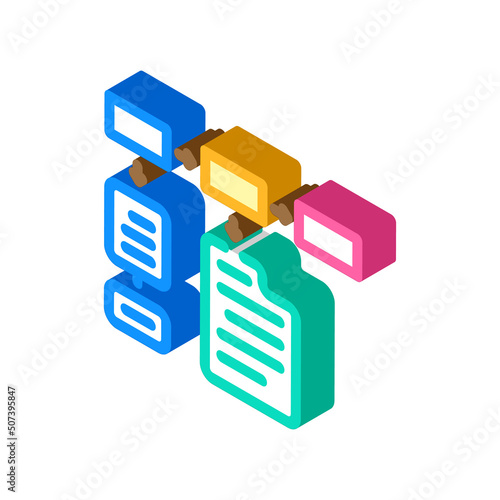 learning structure isometric icon vector. learning structure sign. isolated symbol illustration