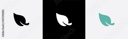 Leaf Icon. Environment and Nature Symbol. Green leaf ecology nature element vector
