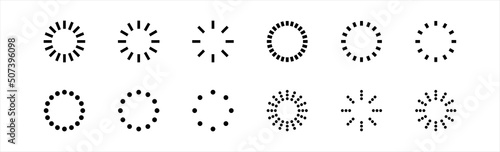 Loading icons. loading bar progress signs. Download progress symbol. Load bar icons, vector illustration