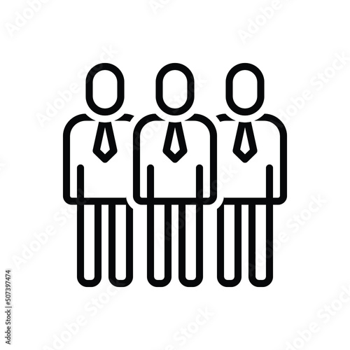Black line icon for public