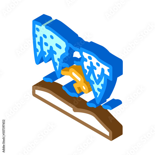 winter diving isometric icon vector. winter diving sign. isolated symbol illustration