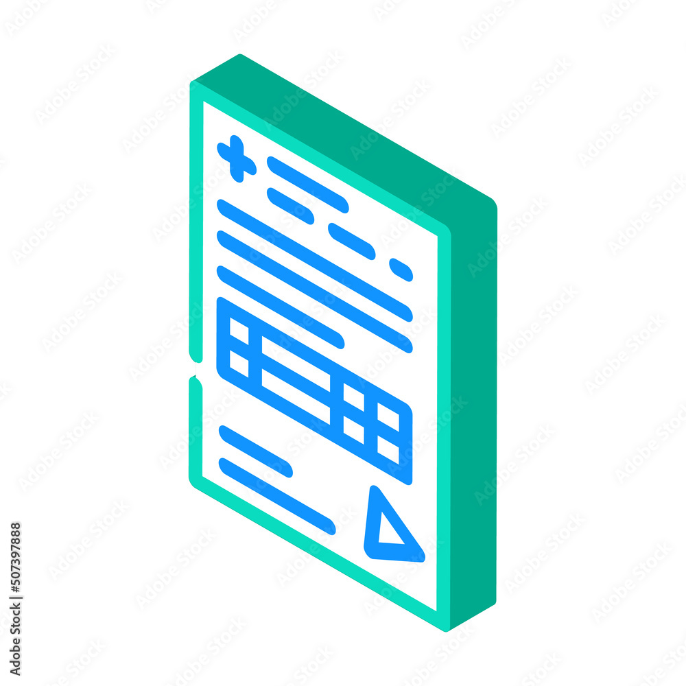 certificate of medical board isometric icon vector. certificate of medical board sign. isolated symbol illustration certificate of medical board isometric icon vector. certificate of medical board sign. isolated symbol illustration
