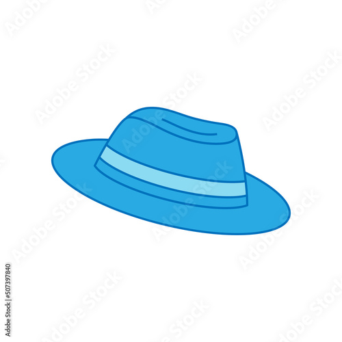 fedora hat icon design template vector illustration